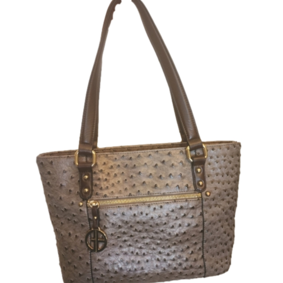 Giani Bernini Handbags - Giani Bernini Faux Ostrich Mini Satchel Bag Purse